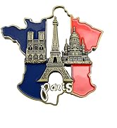 1 Pc Multicolour France Map Refrigerator Sticker-Europe Tourist Souvenir,Innovative 3D Resin Frid...