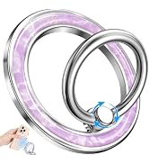 LISEVO Phone Ring Holder Compatible with MagSafe - Magnetic Cell Phone Grip Magnet Removable Fing...