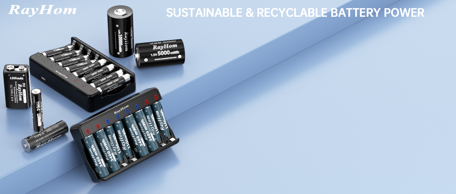 RayHom Rechargeable Battery