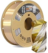 OVERTURE Silk PLA 1.75mm Dual Color Filament, Clog-Free Shiny 3D Printer Filament, 1kg Spool(2.2l...