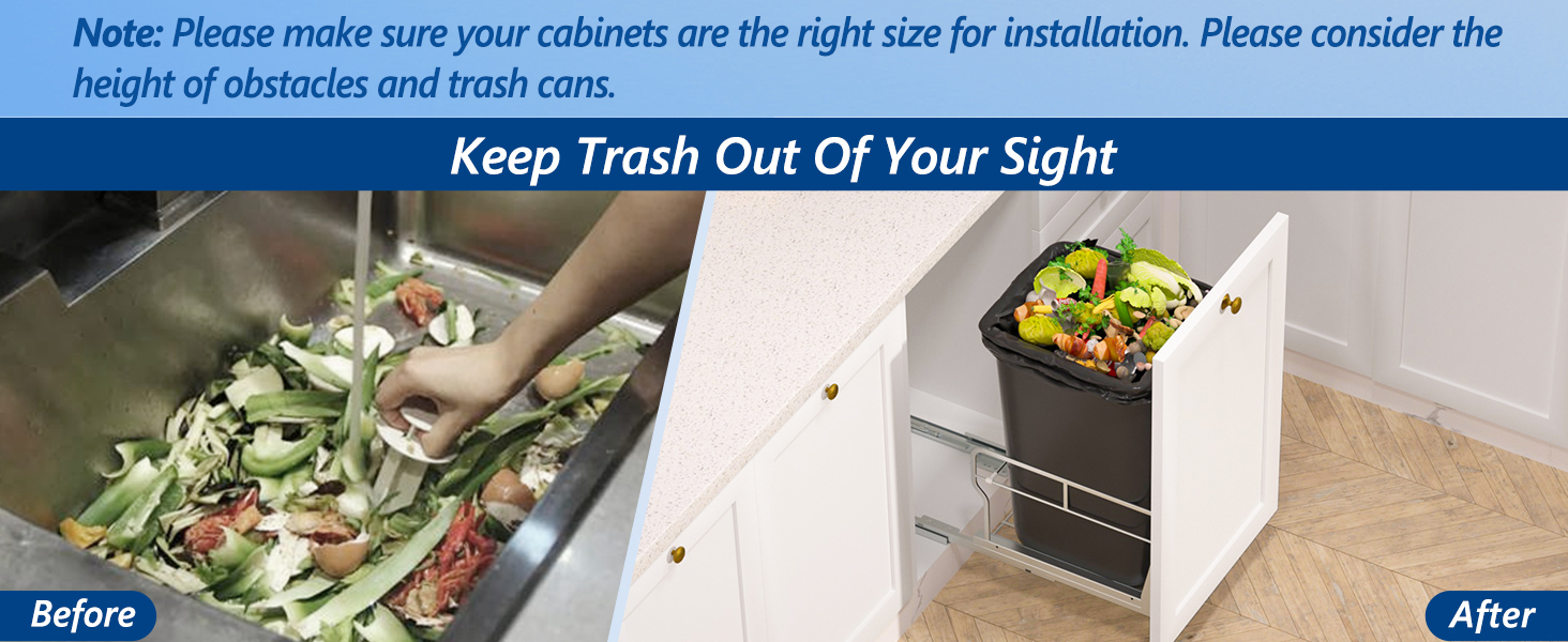 trash can cabinet pull out