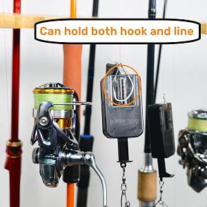 Can hold both hook and line