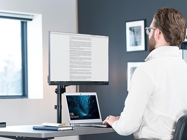 Pneumatic Arm Monitor Desk Mount