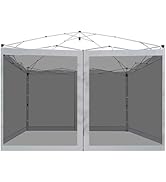 Canopy Mosquito Net for 10x10 Pop up Canopy Gazebo Tent, Replacement Netting Screen Mesh Sidewall...