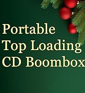 Portable Boombox CD Player, Top Loading CD Players for Home with Bluetooth, AM FM Stereo Radio