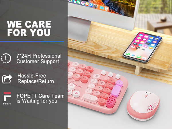 Wireless Keyboard and Mouse Set