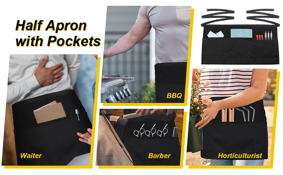 Server Aprons With 3 Pockets