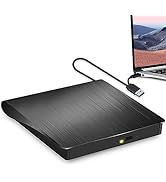 CD Burner, External CD/DVD Drive for Laptop, USB 3.0 USB C Type C External DVD Player for Laptop,...