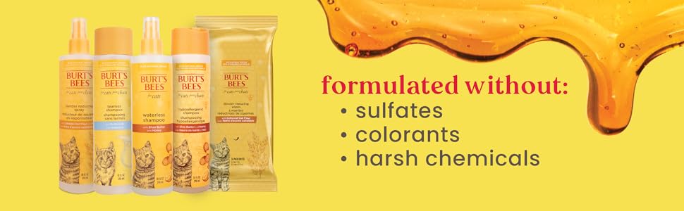 formulated without: sulfates, colorants, harsh chemicals