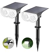 Linkind Solar Lights Outdoor Waterproof IP67, StarRay Dusk-to-Dawn Outdoor Solar Lights, 3 Lighti...