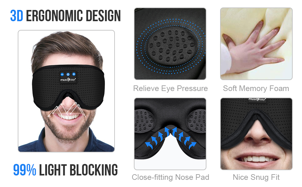 sleep headphones Bluetooth headband earbuds music mask unique birthday holiday gifts