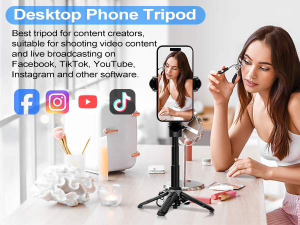 phone tripod with light