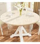 Smiry Round Picnic Tablecloth, Waterproof Elastic Fitted Table Covers for 36