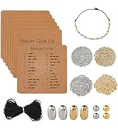 DICOSMETIC DIY Morse Code Bracelet Bead Kit Adjustable Braiding Bracelets Necklaces Kit Including...