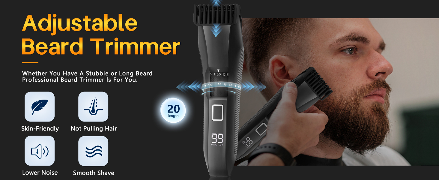 adjustable beard trimmer for men