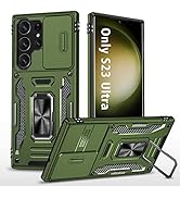 ANNGELAS for Samsung Galaxy S23 Ultra Phone Case - Shockproof Built-in Slide Anti-Scratch Camera ...