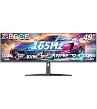 Z-Edge 5K 49 Inch Curved Monitor, DQHD 240Hz Ultrawide Gaming Monitor | DQHD 5120x1440 Computer Moni...