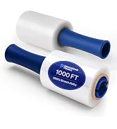 International Plastics Co. 2 Pack of 5" Plastic Stretch Film Wrap with Rotating Handles 1000 feet...