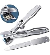 German Nail Clippers for Men with Catcher, Heavy Duty Toe Nail Clippers for Thick Nails Seniors, ...