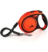 Flexi Xtreme Tape Orange &amp; Black Large 5m Retractable Dog Leash/Lead for Dogs up to 65kgs/143lbs