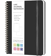 VALOME Journaling Notebooks, A5 Lined Spiral Notebook for Women &amp; Men, 146 Pages College Ruled Ha...