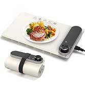 Food Warming Tray - 9.85''x5.91'' Portable Warmer Pad, 7-Temp Adjustable Fast Heating, Heat Meals...