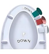 3Pcs Toilet Seat Handle Lifter Set with Decal, Bathroom Lid Lifting Tools with Stickers Hygienic ...