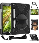 ZenRich iPad 9th/8th/7th Generation 10.2'' Case with [Pencil Holder] [Rotating Hand Strap &amp;Stand]...