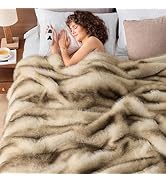 Heated Electric Blanket Throw,Octrot 50"X60" Faux Fur Heating Blanket Luxury Christmas Gifts Heav...