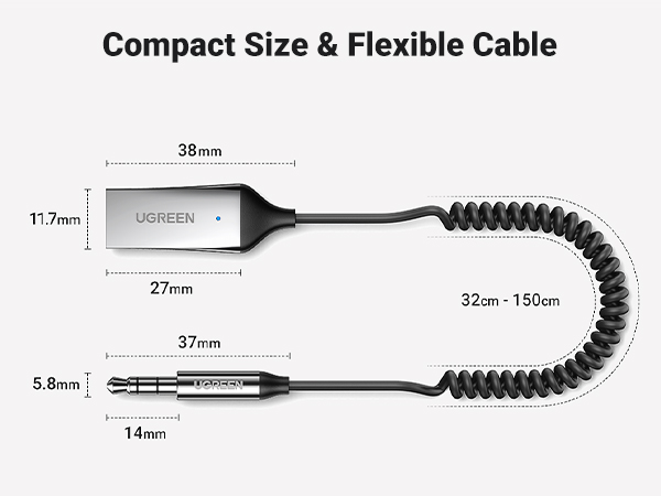 Aux to Bluetooth 5.3 Adapter