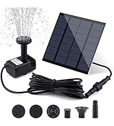 Solar Fountain Pump Kit with Separate Solar Panel, 1.5 W Upgraded Solar Water Pump with 3 M Long ...