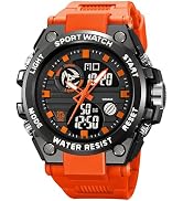 findtime Orange Men Watches Military Fashion Colorful Watch with Waterproof LED Backlight Alarm S...