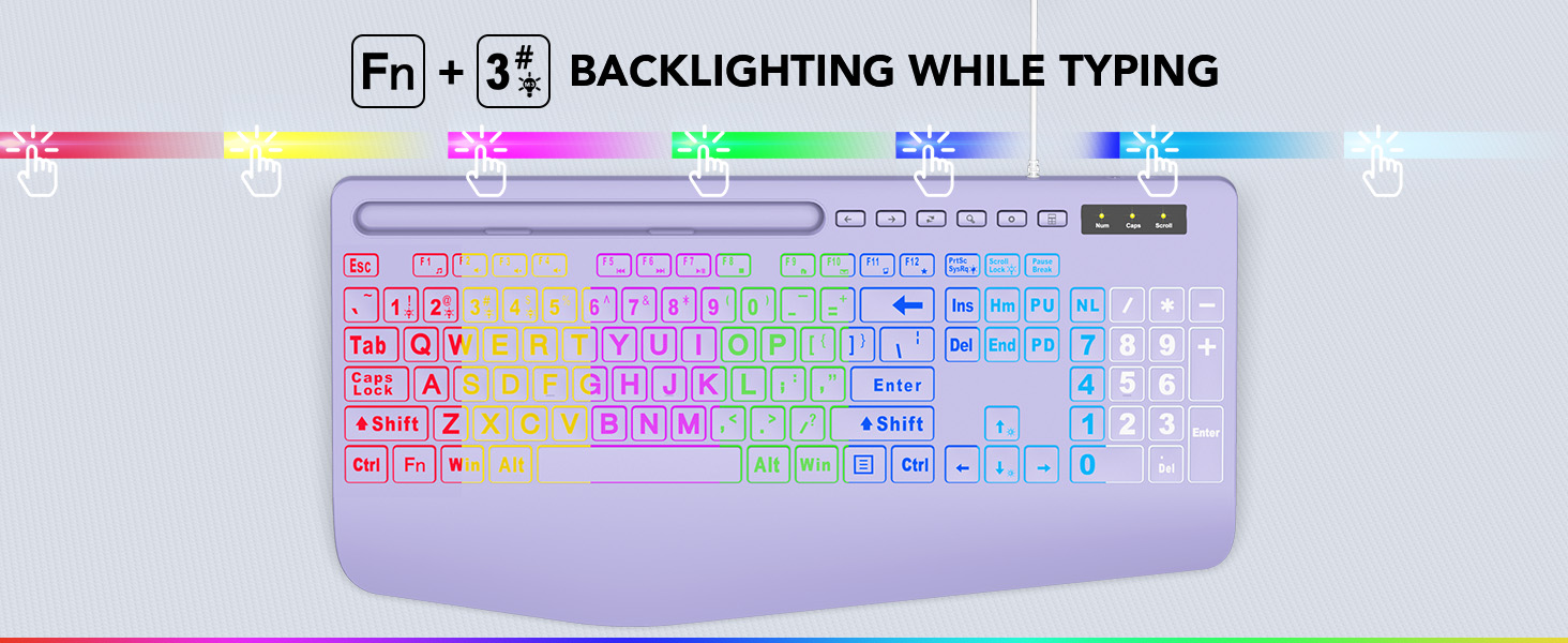 lighted keyboard for pc
