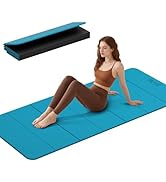 Foldable Yoga Mat 75"x31.5"x0.24" - Extra Large Lightweight TPE Exercise Mat, Double Non-Slip for...