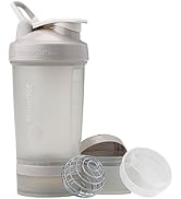 BlenderBottle Shaker Bottle with Pill Organizer and Storage for Protein Powder, ProStak System, 2...