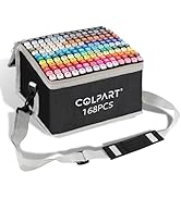 168 Colors Alcohol Markers Dual Tip Art Markers for Kids Marker Pens with Pen Holder and Carry Ba...