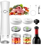 Jexqizy 80kPa Mason Jar Vacuum Sealer with 30 Mason Lids for Food Storage | 2000mAh Vacuum Sealer...