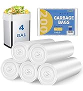 Small Trash Bags, Magesh 4 Gallon Trash Bag/Small Garbage Bags, Strong Wastebasket Liners for Bat...