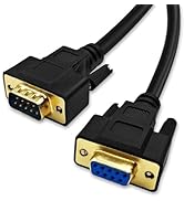 XANHAM 3.3 Feet(1 Meter) RS232 Null Modem Cable DB9 2 3 Cross TX RX Line Double Shielded(Metal Br...