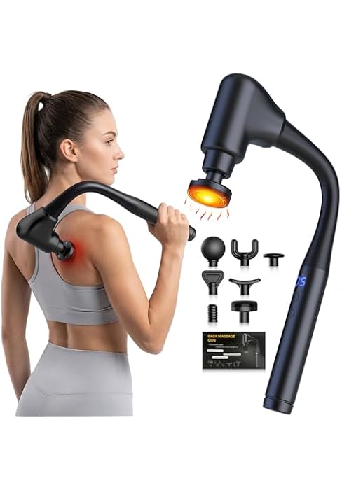 AERLANG Massager Gun with Heat Back Massager Deep Tissue Gift for Him | Muscle Massage Gun with E...