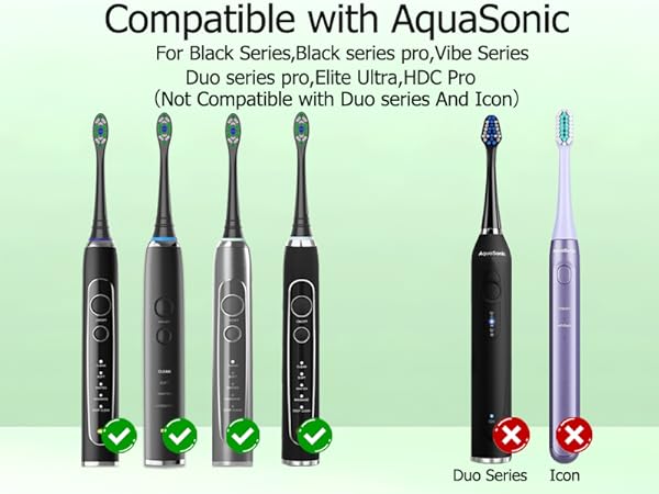 toothbrush heads compatible with aquasonic toothbrush