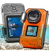 Underwater Camera, 33 ft Waterproof, 64GB Memory, 4K Video, 48MP Photo, Dual Screen