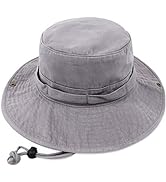 Phaiy Bucket Hat Wide Brim UV Protection Sun Hat Boonie Hats Fishing Hiking Safari Outdoor Hats f...