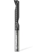 FivePears Up Cut Spiral Router Bit for CNC with Extreme Life Coated, 1/4" Cutting Diameter, 1" Cu...