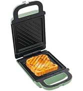 600W Electric Sandwich Maker, Versatile Small Toaster, Toastie Sandwich Maker with Removable Plat...