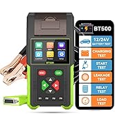Automotive Battery Tester with Printer, 12V 24V Car Battery Load Tester and Alternator Tester, 20...