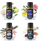 Premium Hotel Fragrance Essential Oil Collection, 4-Piece Luxury Scent Set, White Tea, Floral Com...