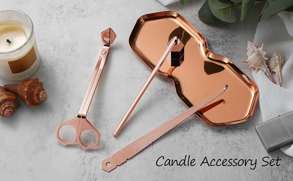 Candle Accessory Set,Wick Trimmer,Candle Snuffer,wick dipper,candle accessories,candle care kit
