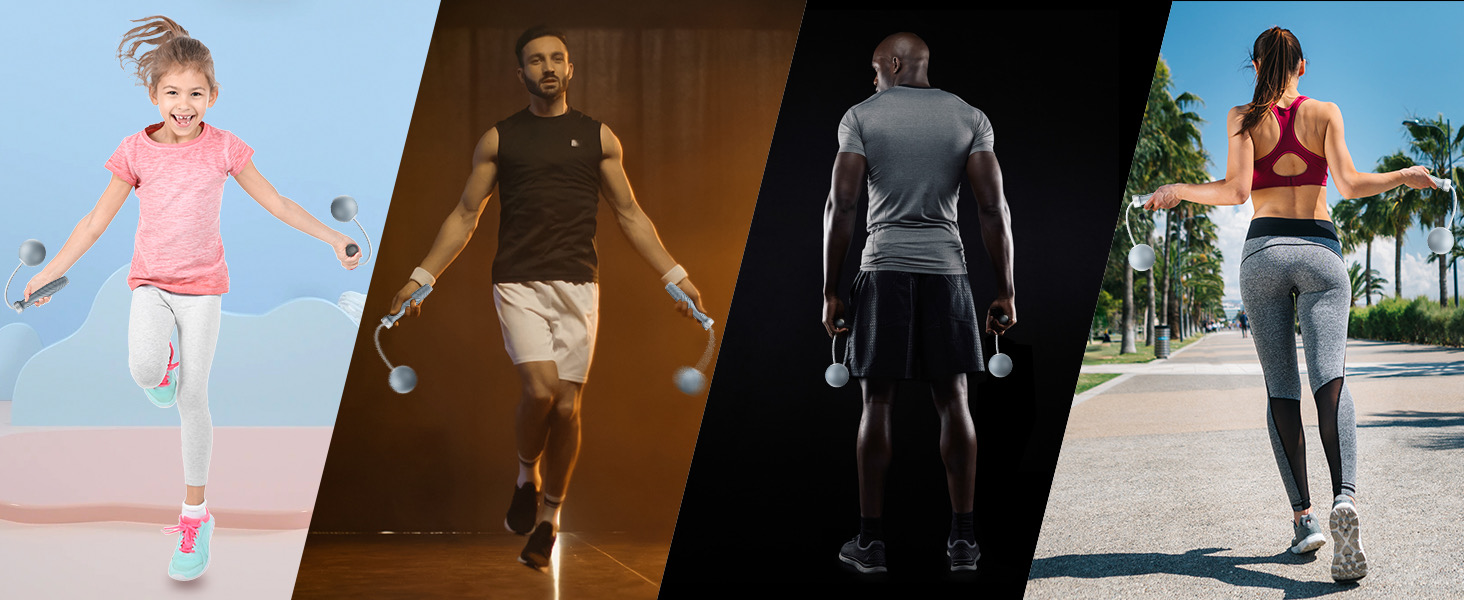 BURNCALO Cordless Jump Rope | Ropeless Fitness Skipping