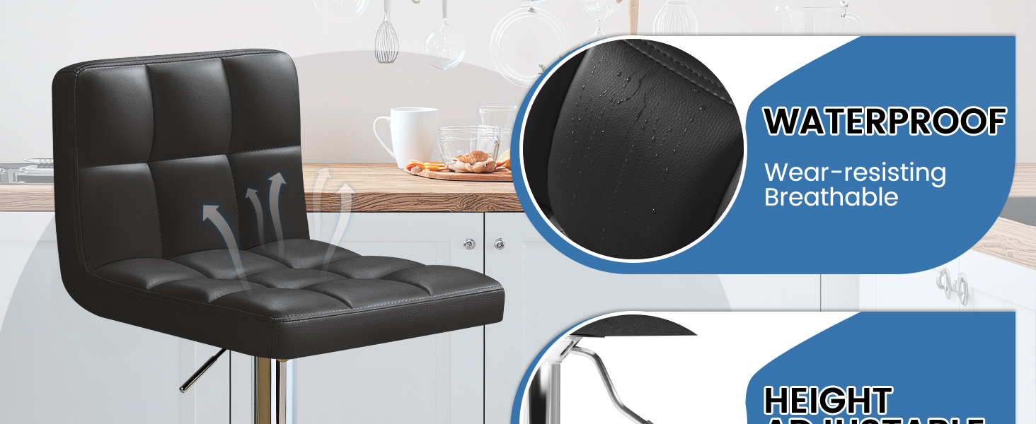 PU leather bar stool